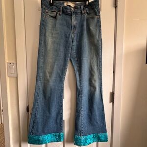 Levi’s Flare 519 Embroidered Cuff Bottom Wide Leg Size 13M